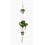 Macramé 3 macetas blanco (para maceta 10 cm Ø)